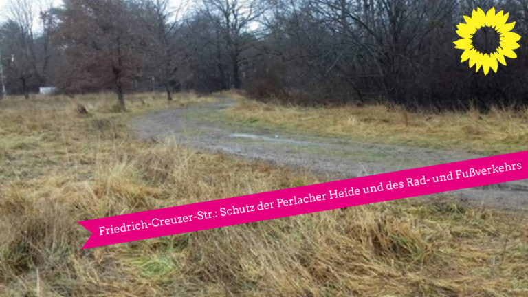 Verkehrssicherheit für den Fuß- und Radverkehr auf der Friedrich-Creuzer-Straße (FCS) und Schutz der Restflächen der Perlacher Heide in Einklang bringen